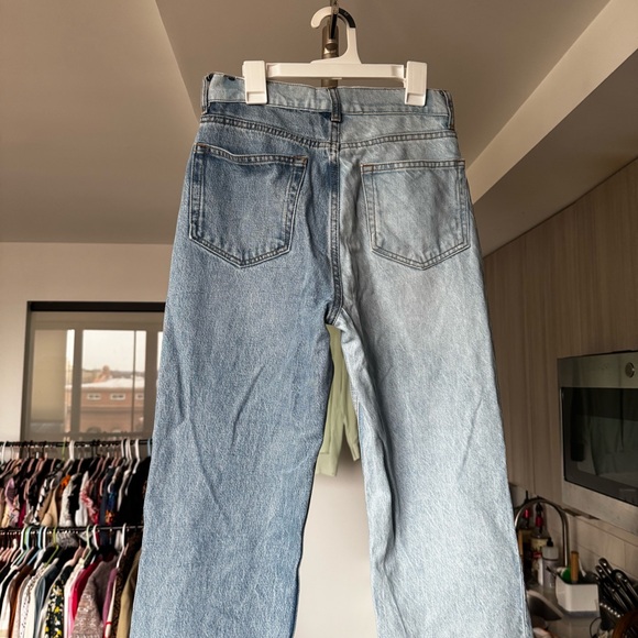 Reformation Cynthia Two Tone High Rise Straight Leg Jeans Size 28 - Picture 10 of 16